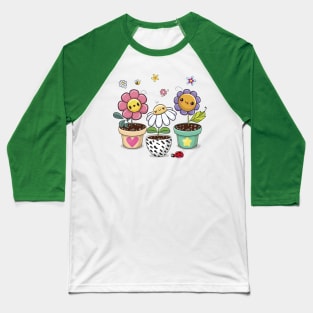 Three cute flowers Baseball T-Shirt